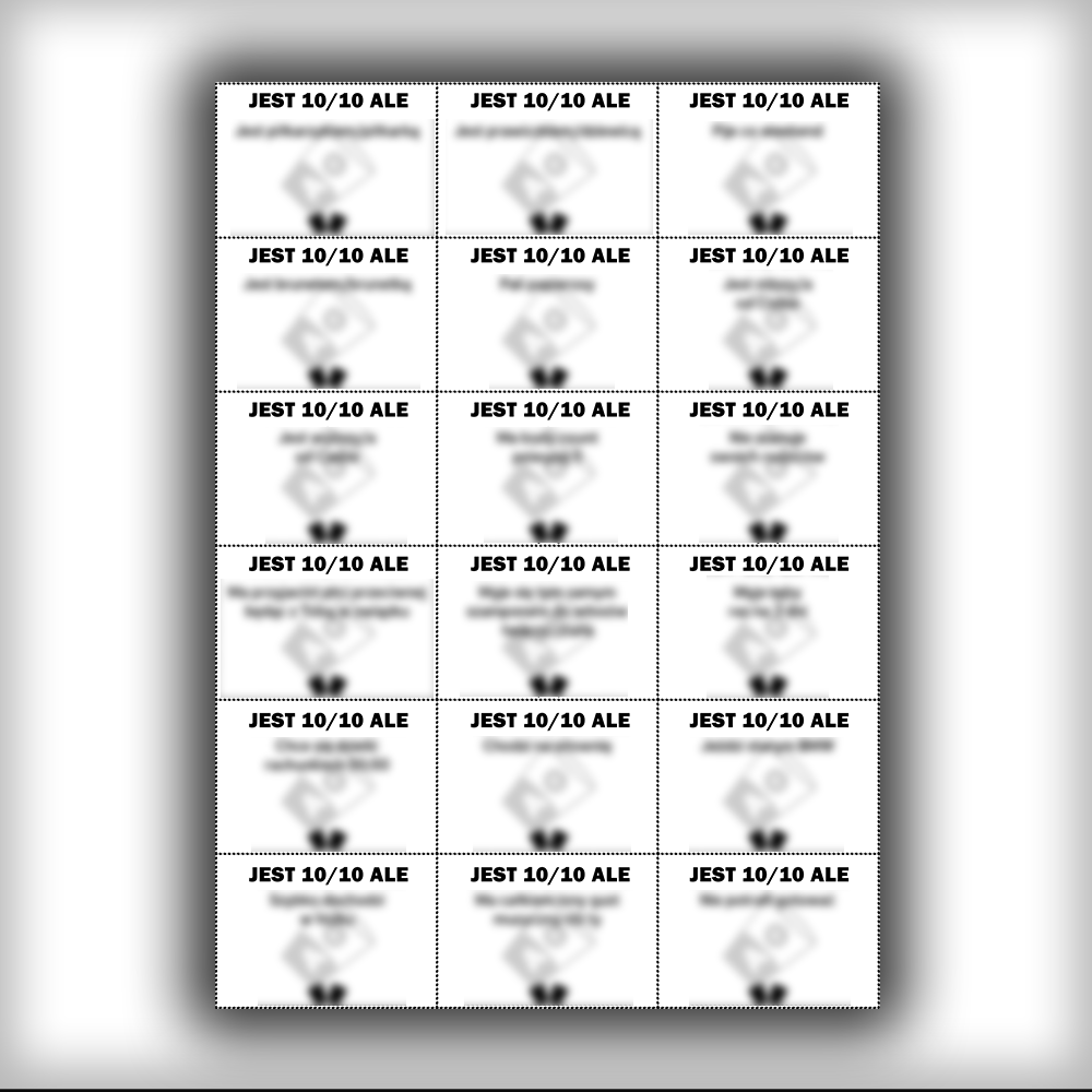 Gra "Jest 10/10 Ale" (Do Wydruku)