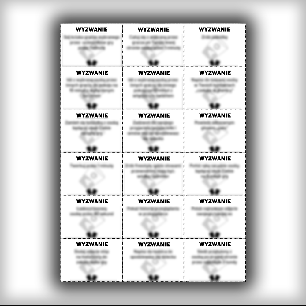 Gra "Pytanie czy Wyzwanie" (Do Wydruku)