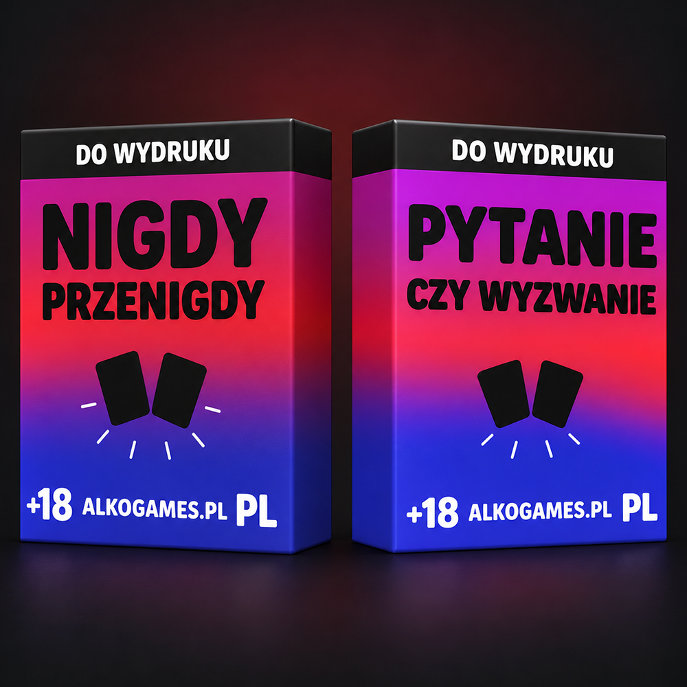 Zestaw "Pytanie czy Wyzwanie" + "Nigdy Przenigdy" (Do Wydruku)