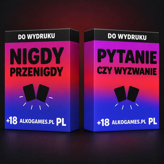 Zestaw "Pytanie czy Wyzwanie" + "Nigdy Przenigdy" (Do Wydruku)