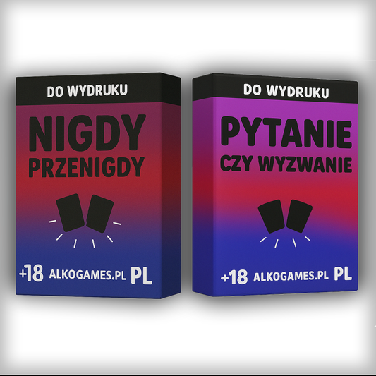 Zestaw "Pytanie czy Wyzwanie" + "Nigdy Przenigdy" (Do Wydruku)
